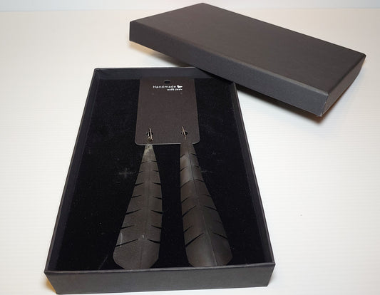 Bunjil Tail Feather Earrings
