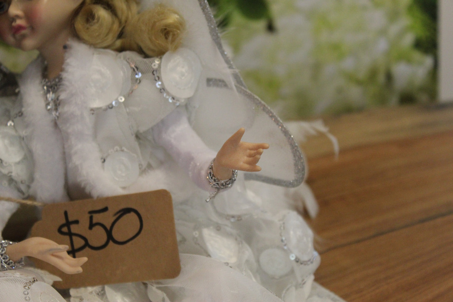 Handcrafted Silver Trio Christmas Figurines – $50 each