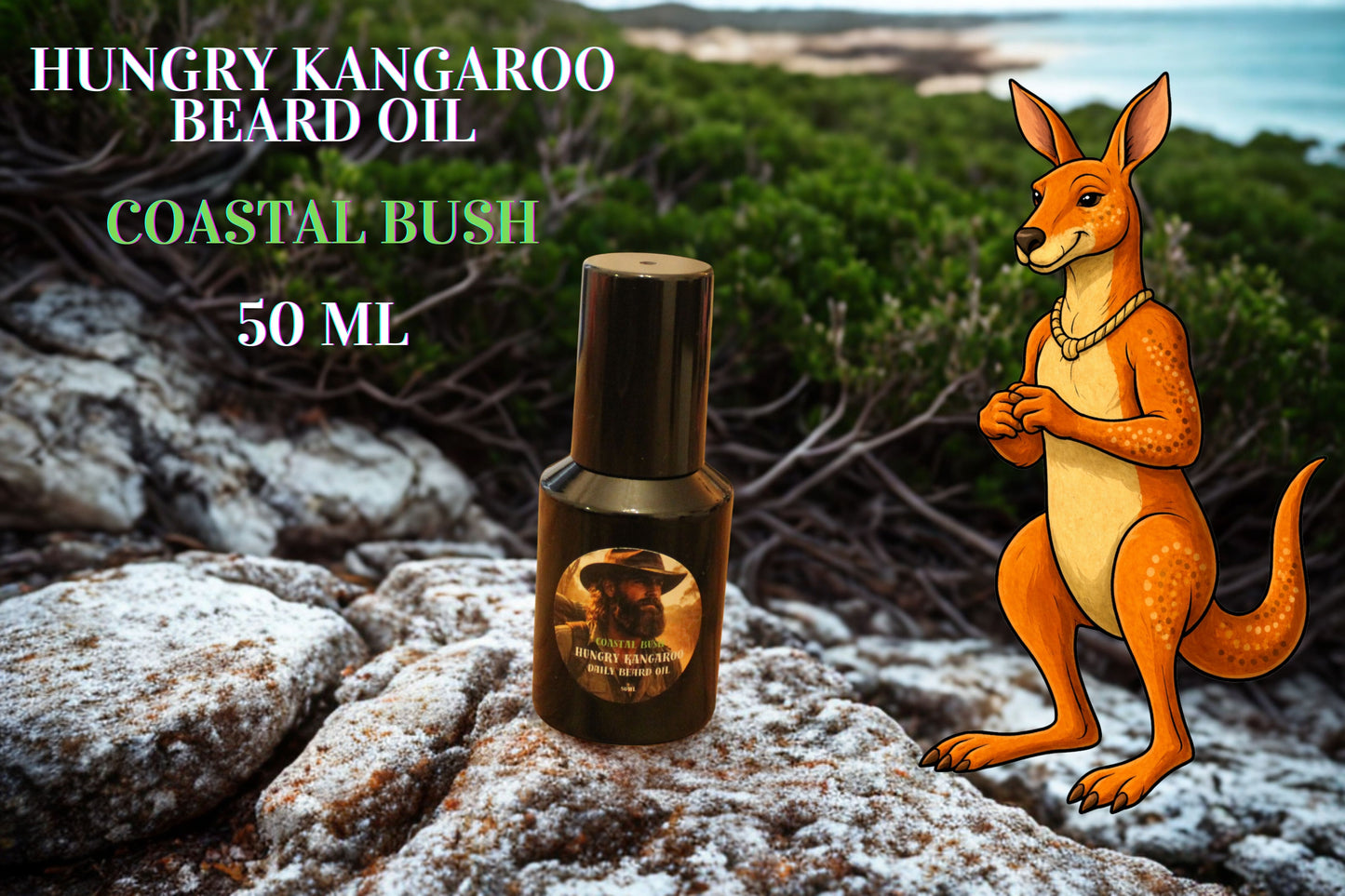 Hungry Kangaroo Beard Oil – Coastal Bush