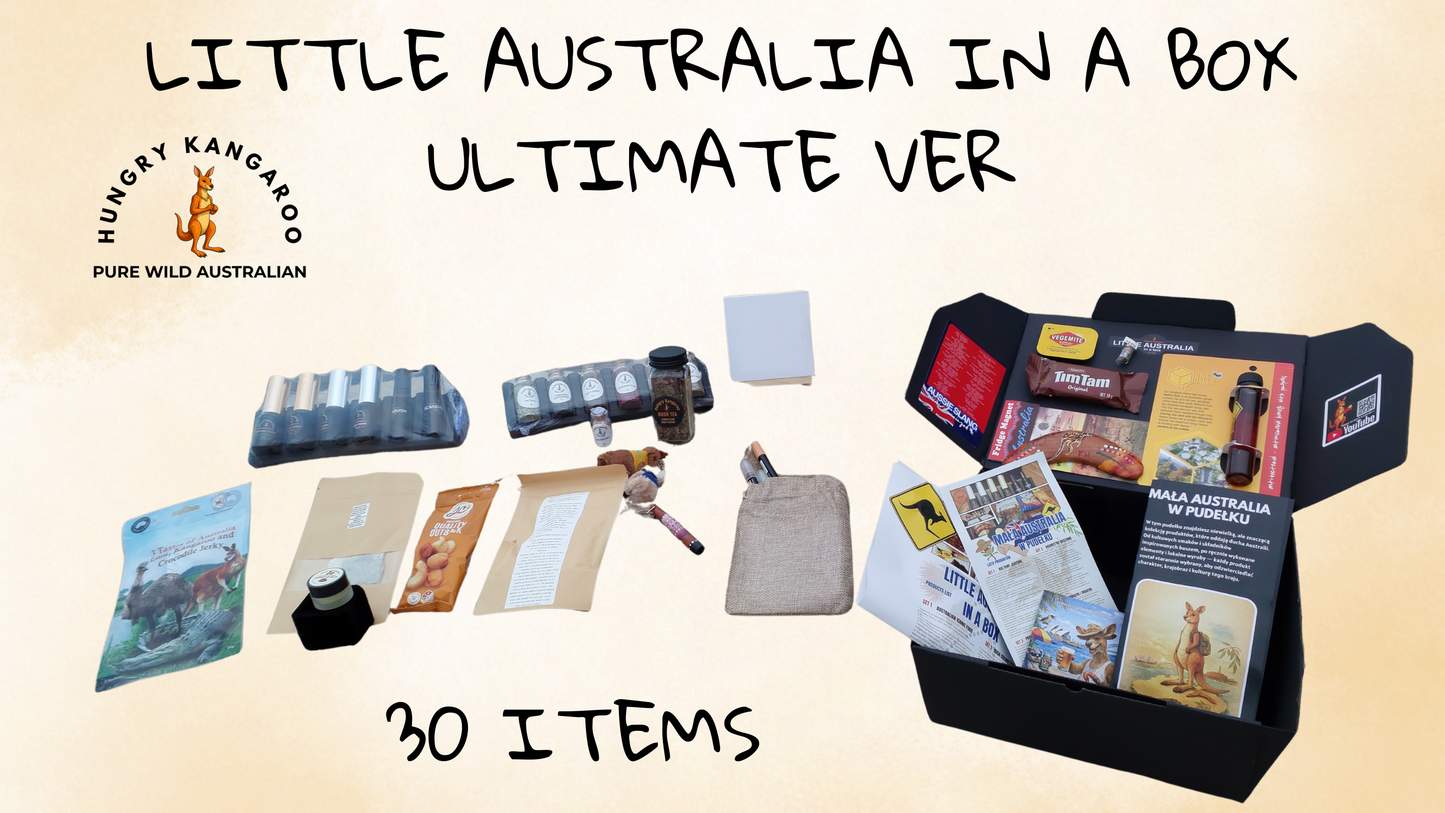 LITTLE AUSTRALIA IN A BOX
Ultimate Gift Box – 30 Authentic Australian Items