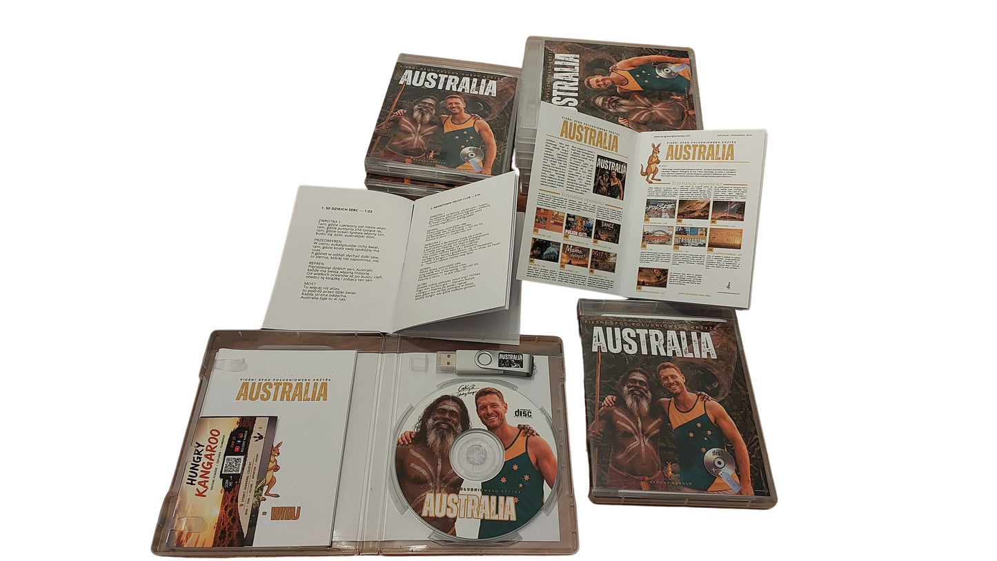 AUSTRALIA Pieśni spod Południowego Krzyża – CD + USB