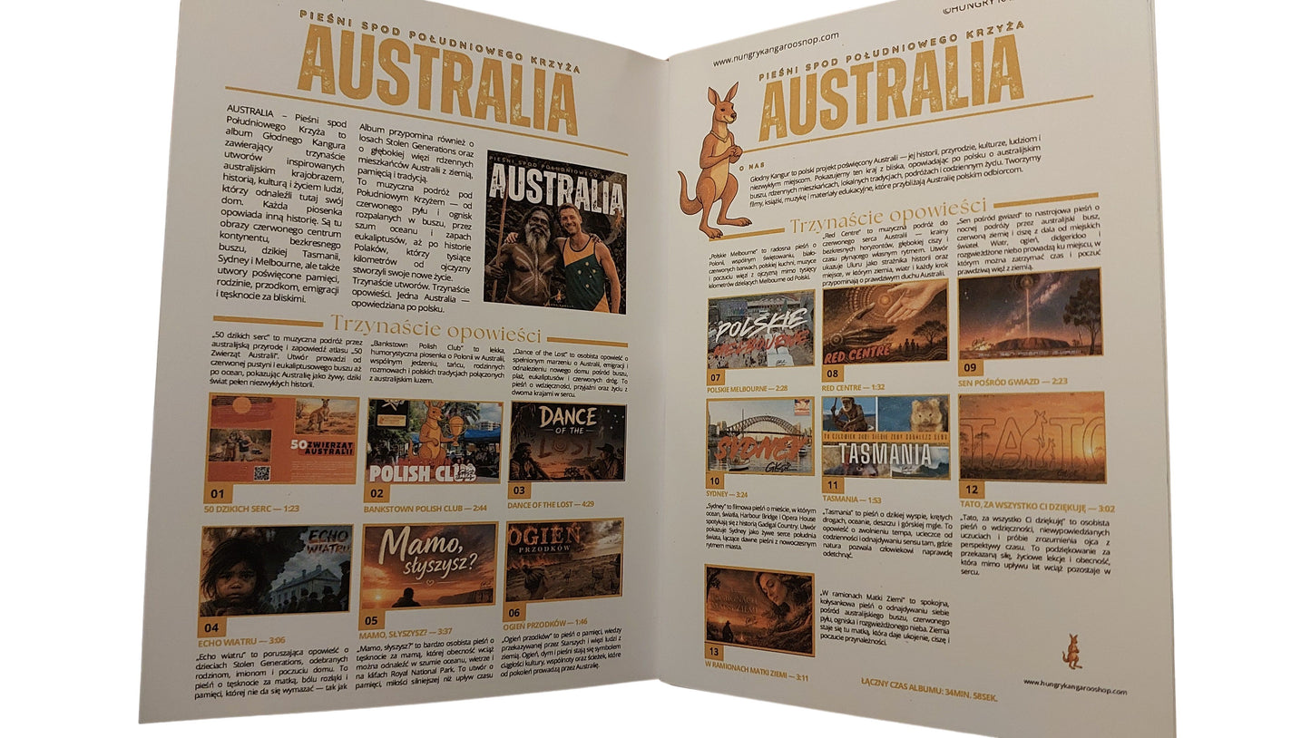 AUSTRALIA Pieśni spod Południowego Krzyża – CD + USB